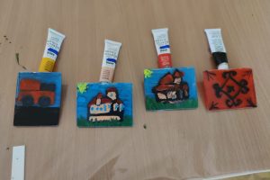 Tvorivé stredy - maľovanie na sklo